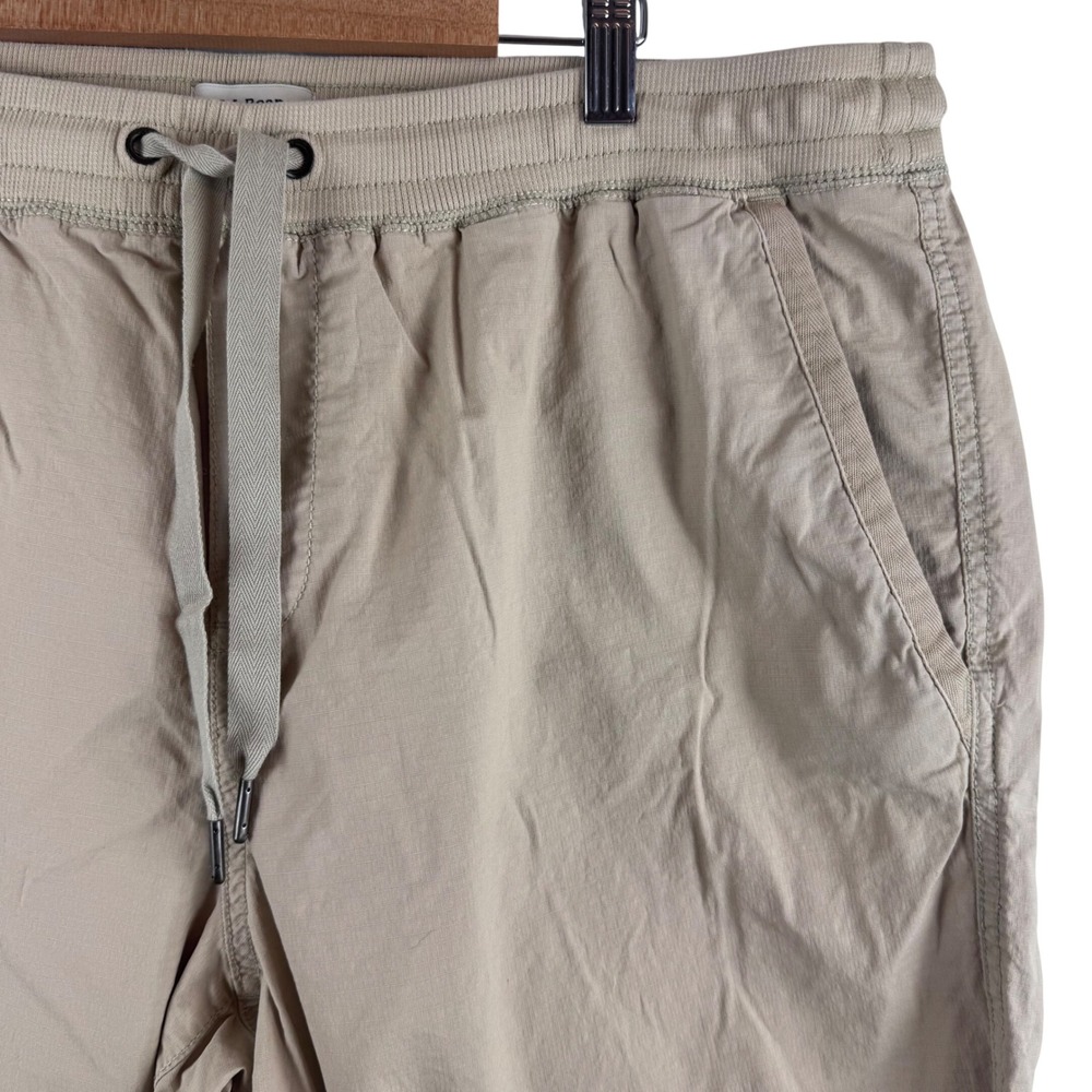 LL Bean Vista Camp Pants Womens XL Khaki Tan Ripstop Cropped Drawstring 506765